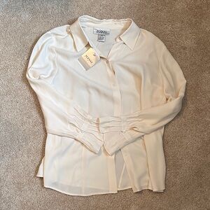 Alfani Women's Button Down Shirt in Soft Cream